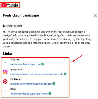 YouTube Landscaping Channel Example