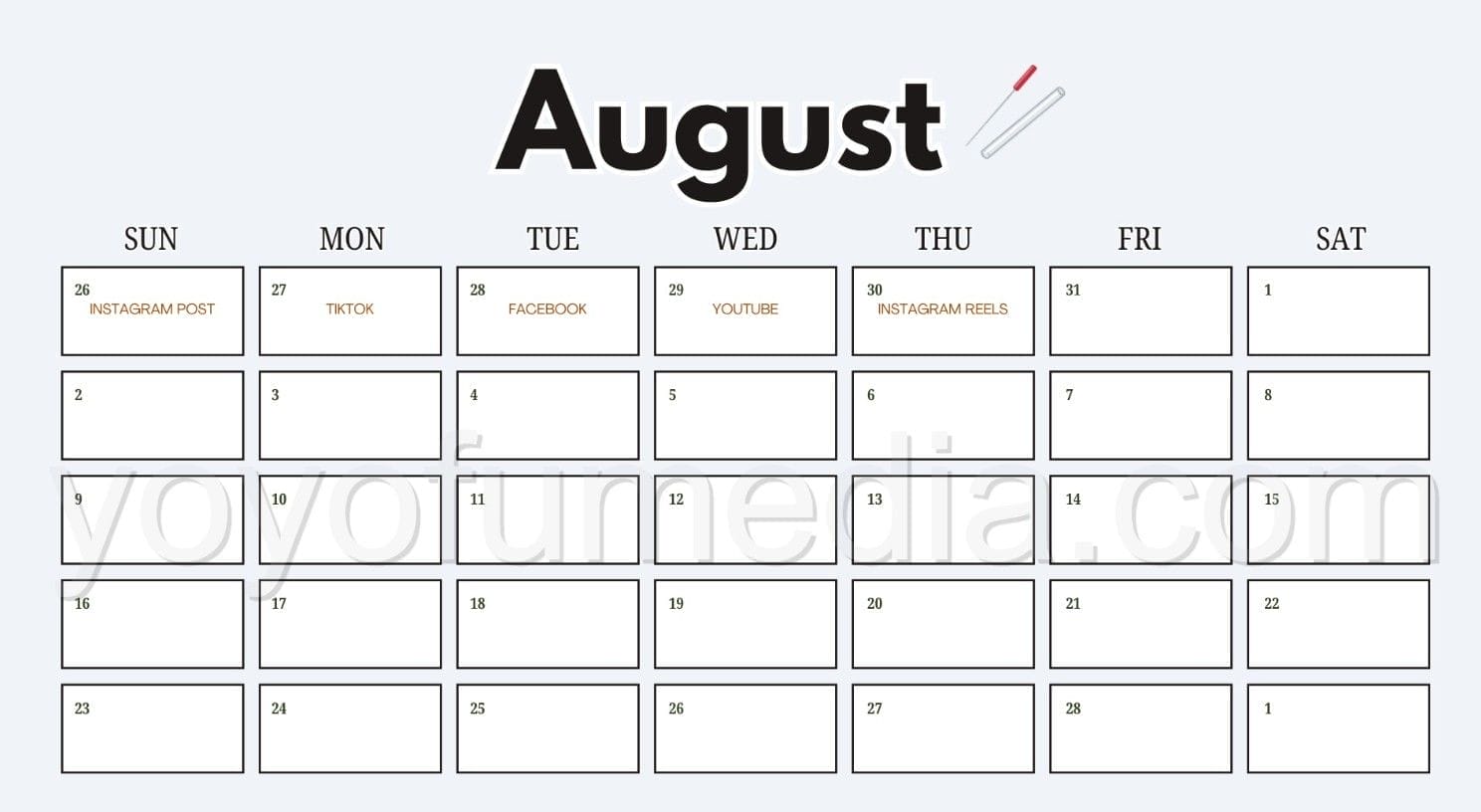 Social Media Calendar