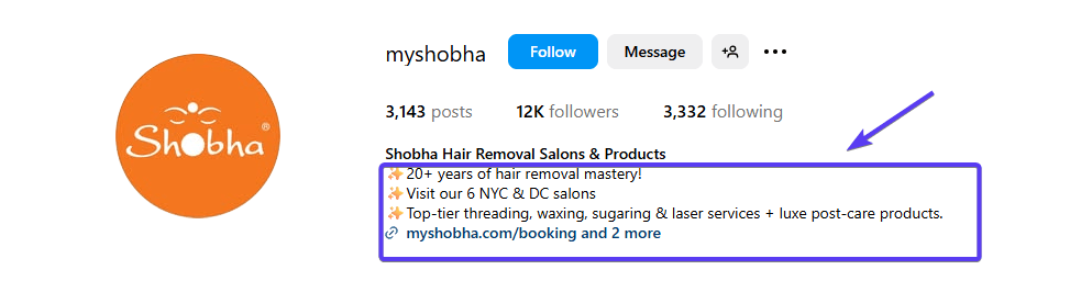 Instagram Bio Sample