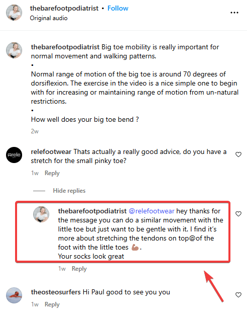 Instagram Reels Comment Section