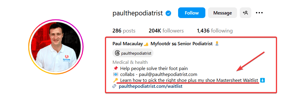 Profile Instagram Bio