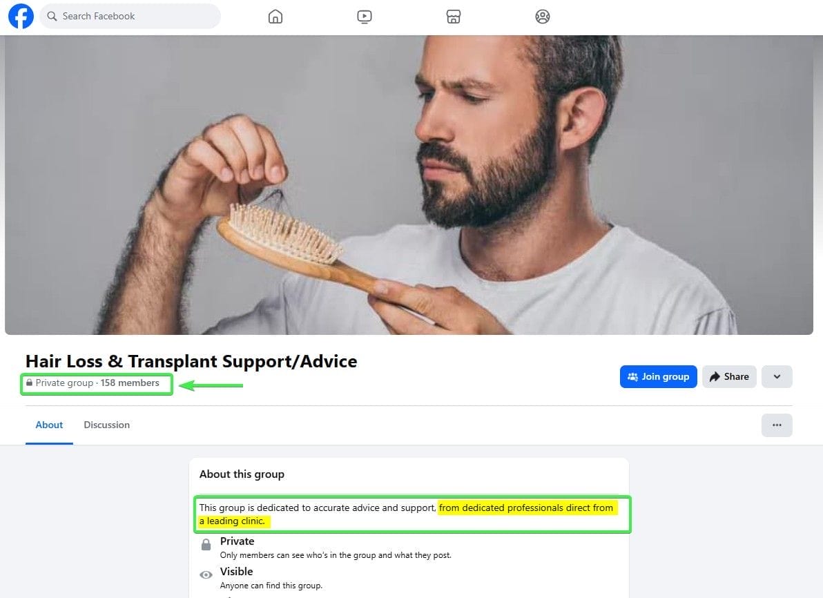 Facebook Private Group