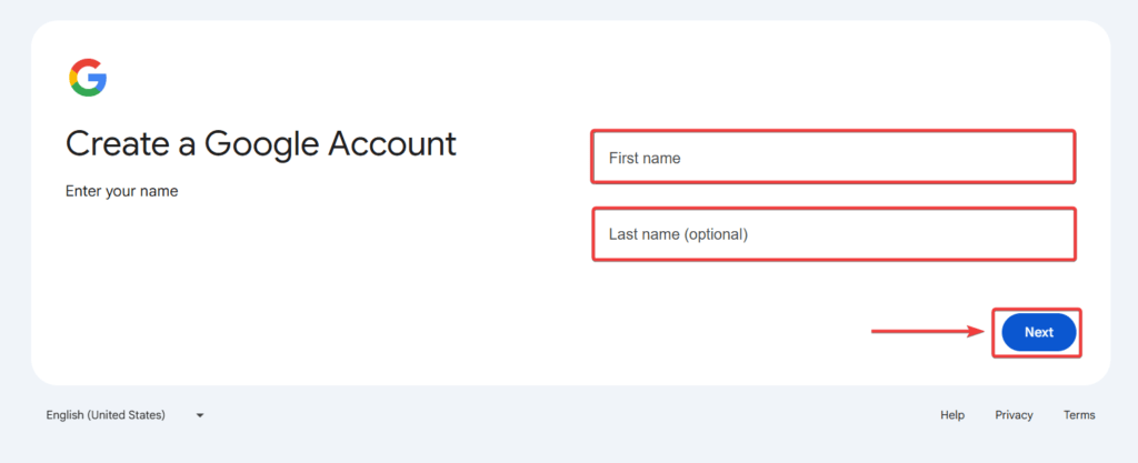 Gmail Account Creation