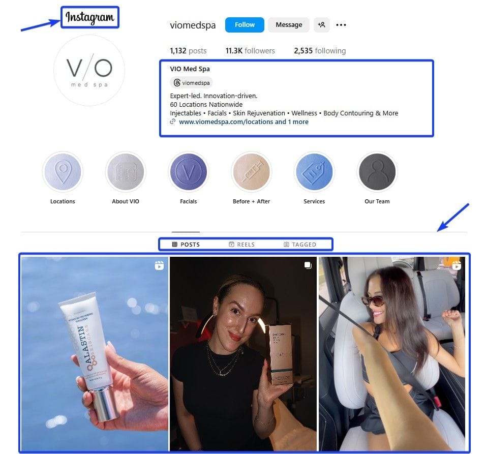 Instagram Medical Spa Profile