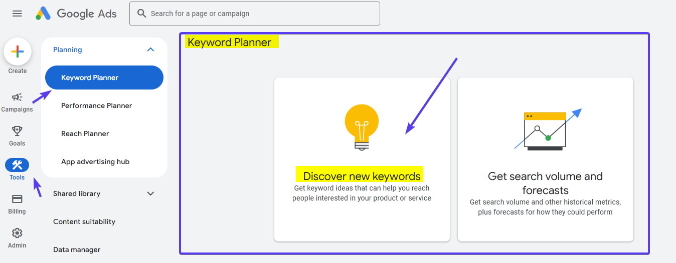 Google Ads Keyword Planner