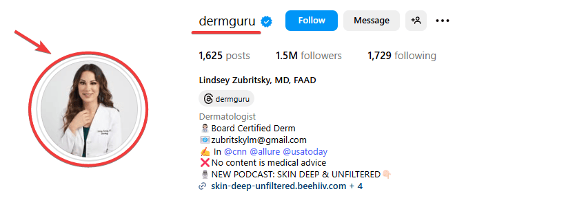 Dermatologist Professional Headshot