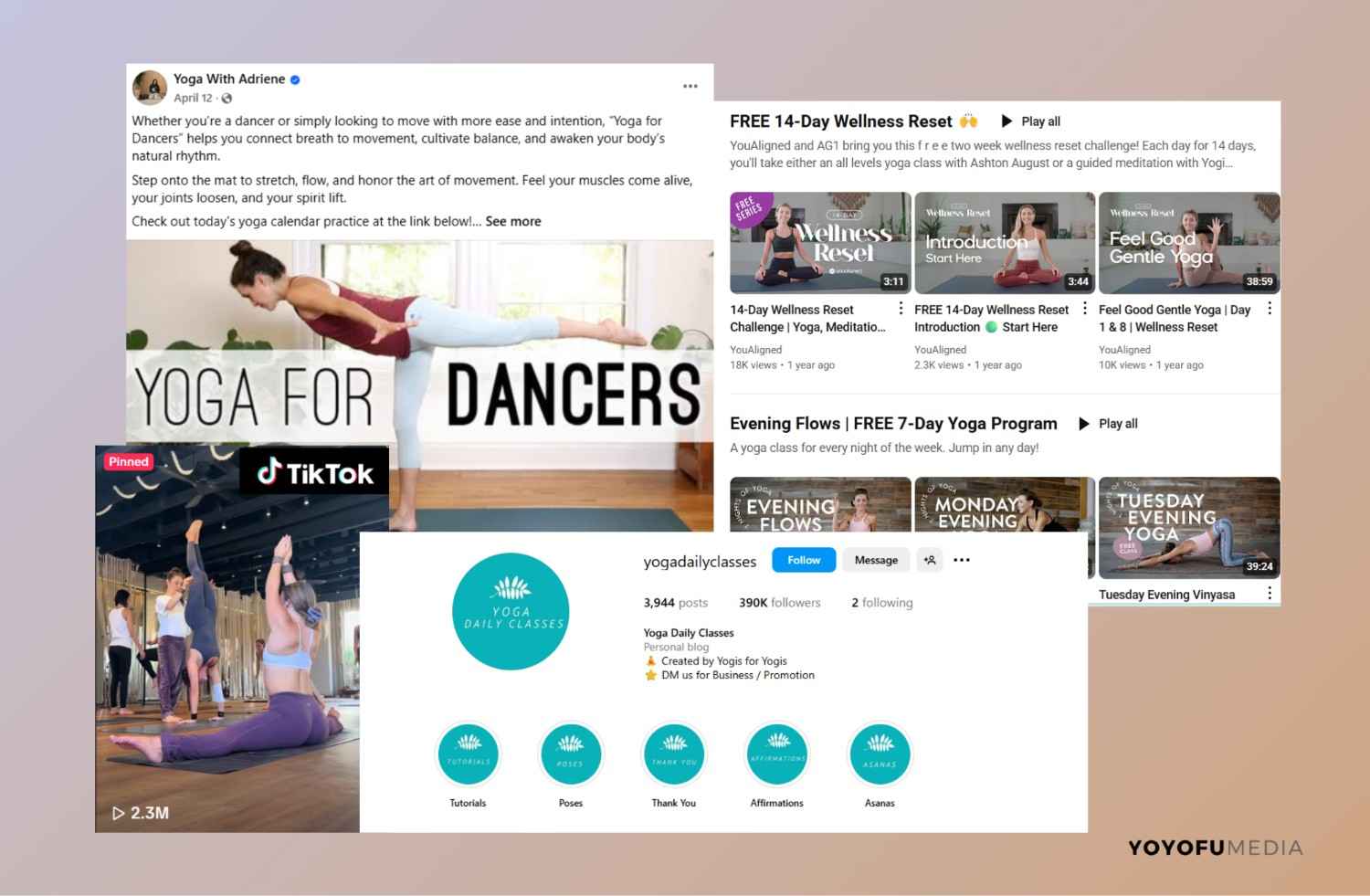 Yoga Social Media Marketing Posts