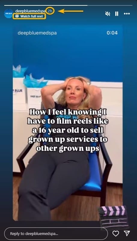 Instagram Story Sample for Med Spas