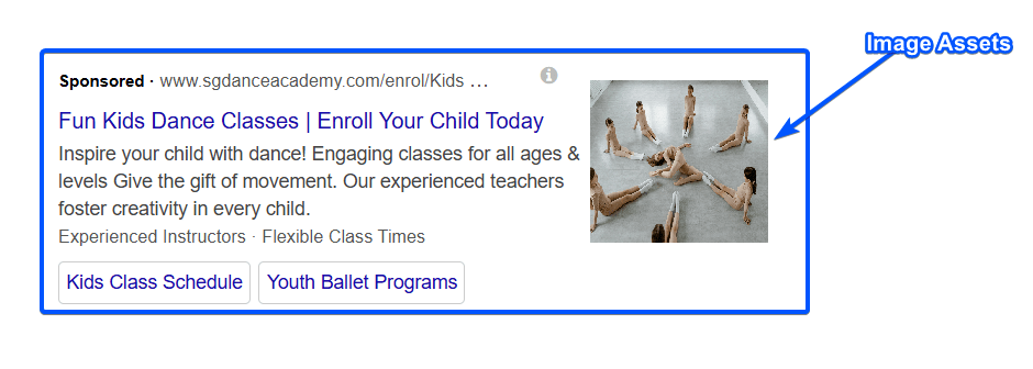 Image Assets for Google Ads for Dance Instruction