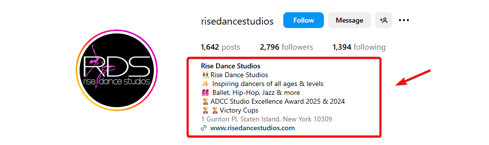 Instagram Bio Profile Sample