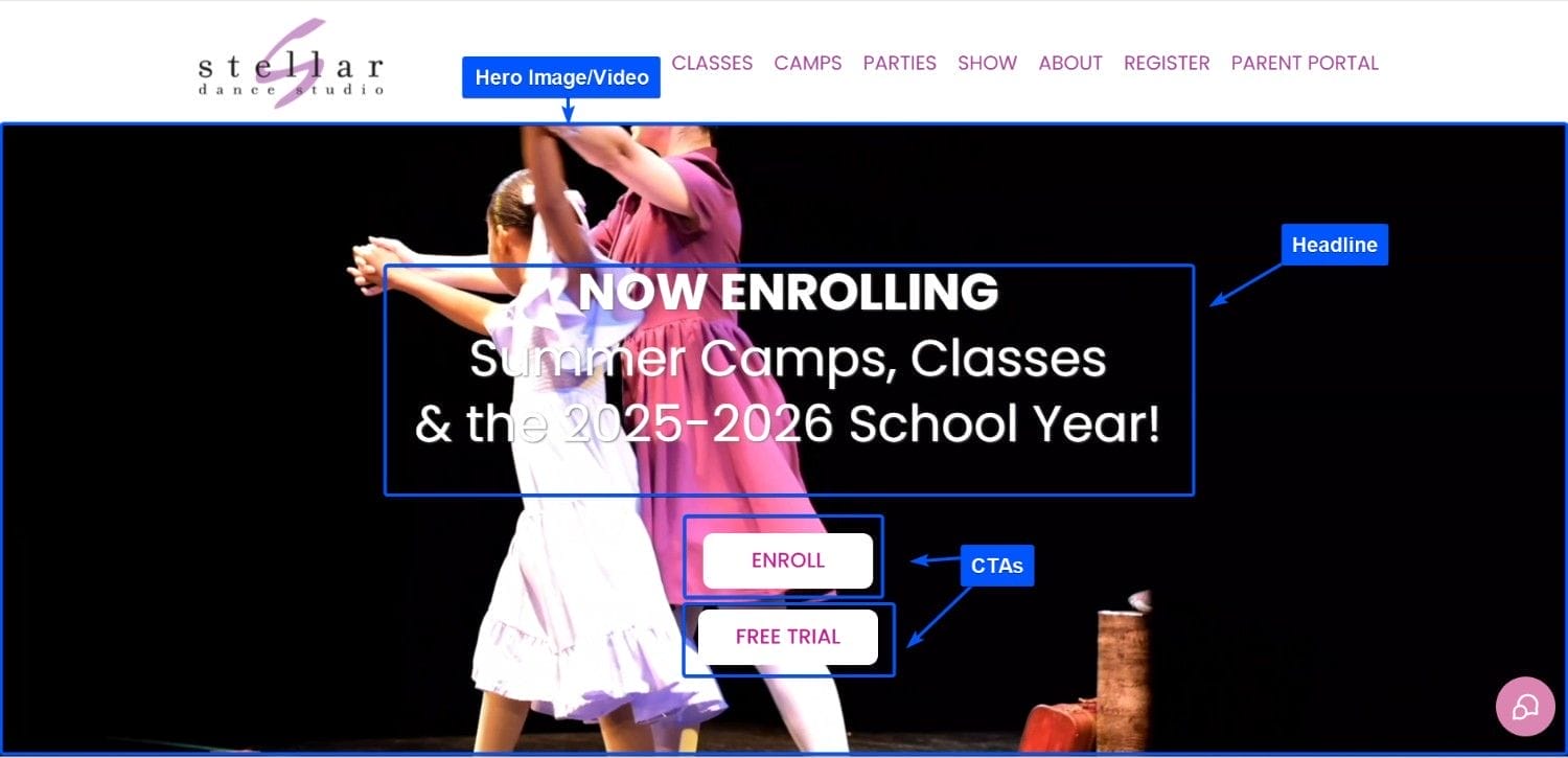 Landing Page Headline, CTA, Hero Video Sample
