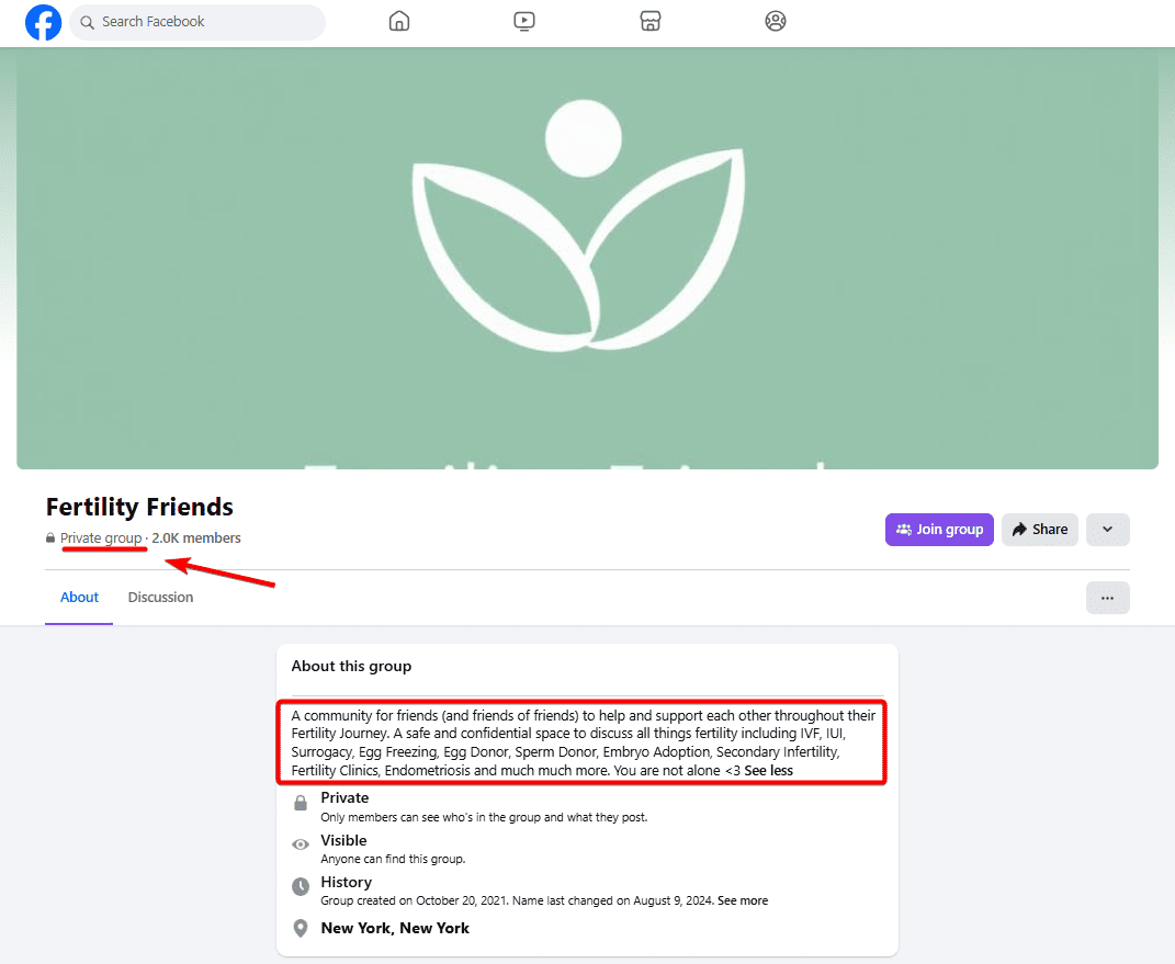 Facebook Private Group 