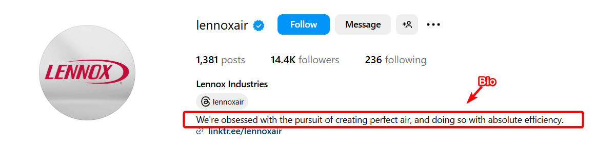 Instagram HVAC Bio