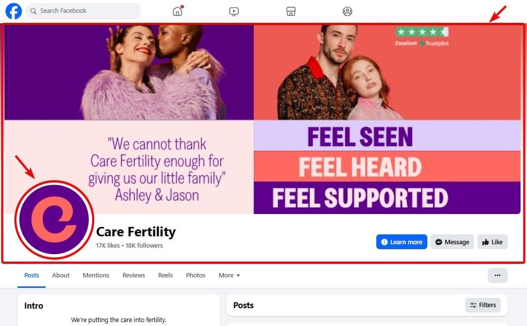 Facebook Fertility Clinic Profile Logo and Brand