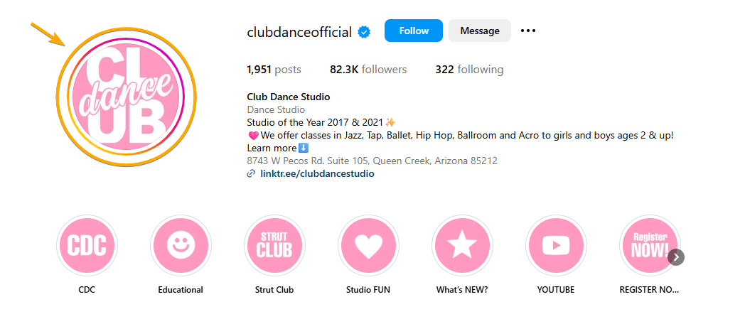 Dance Studio Instagram Logo