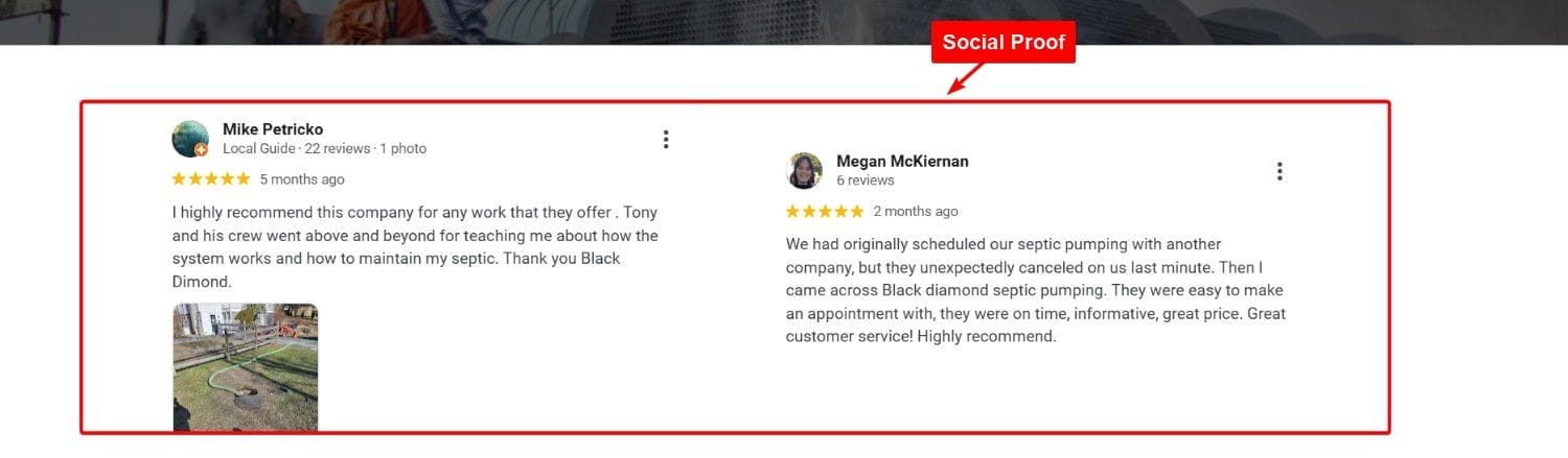 Social Proof Landing Page Sample