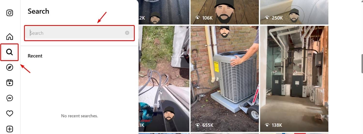 Instagram Search Bar