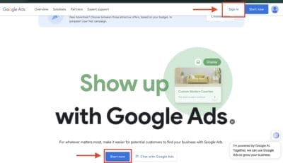 Google Ads For Bankruptcy lawyers interface
