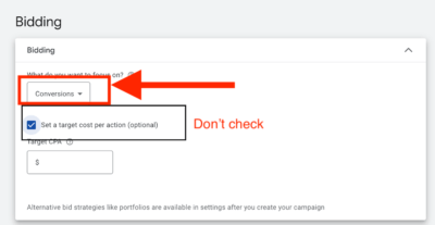 bidding conversions