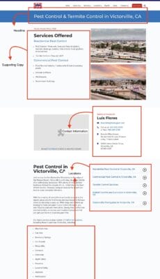 landing page 