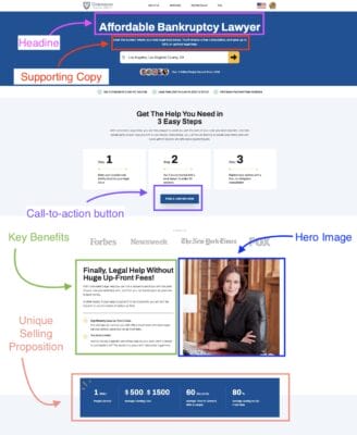 Landing page