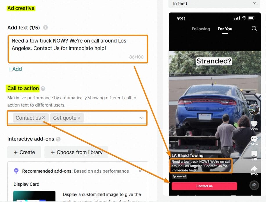 Calls to Action. Ad Creative