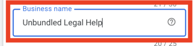 business name