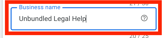 business name