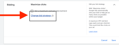 change bidding strategy