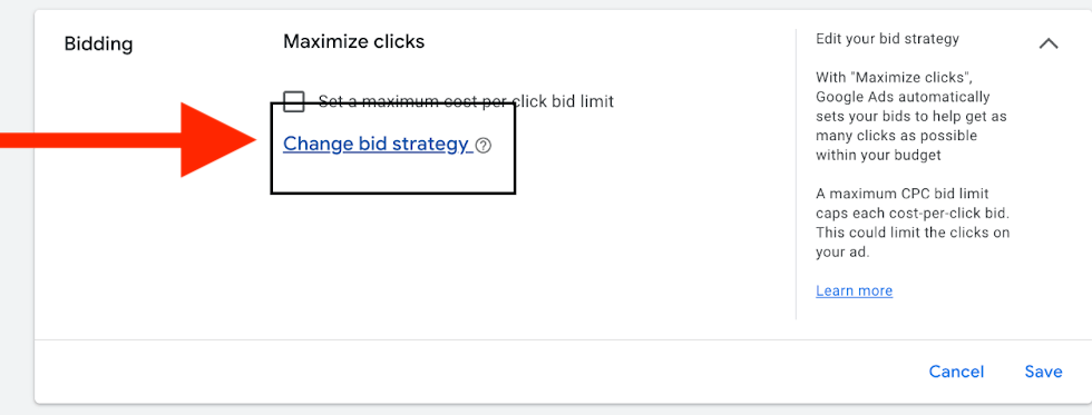 change bidding strategy
