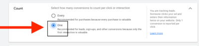 conversion count