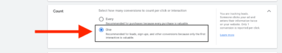 conversion count