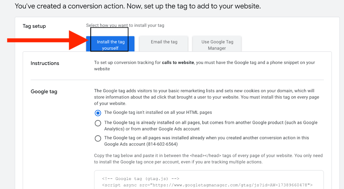 install tag yourself