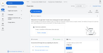 Googles interface 