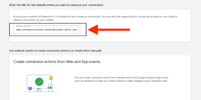 landing page url