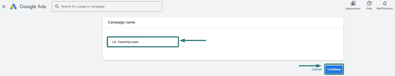 Campaign Name Sample