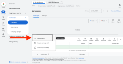 create new campaign