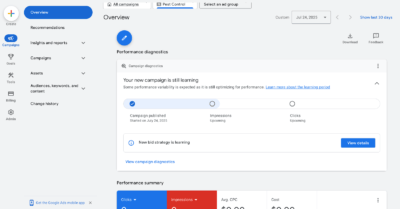overview page