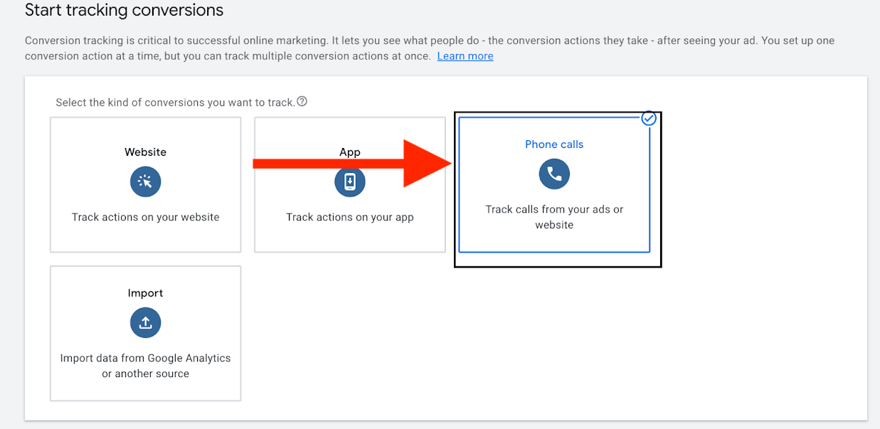 phone calls conversion