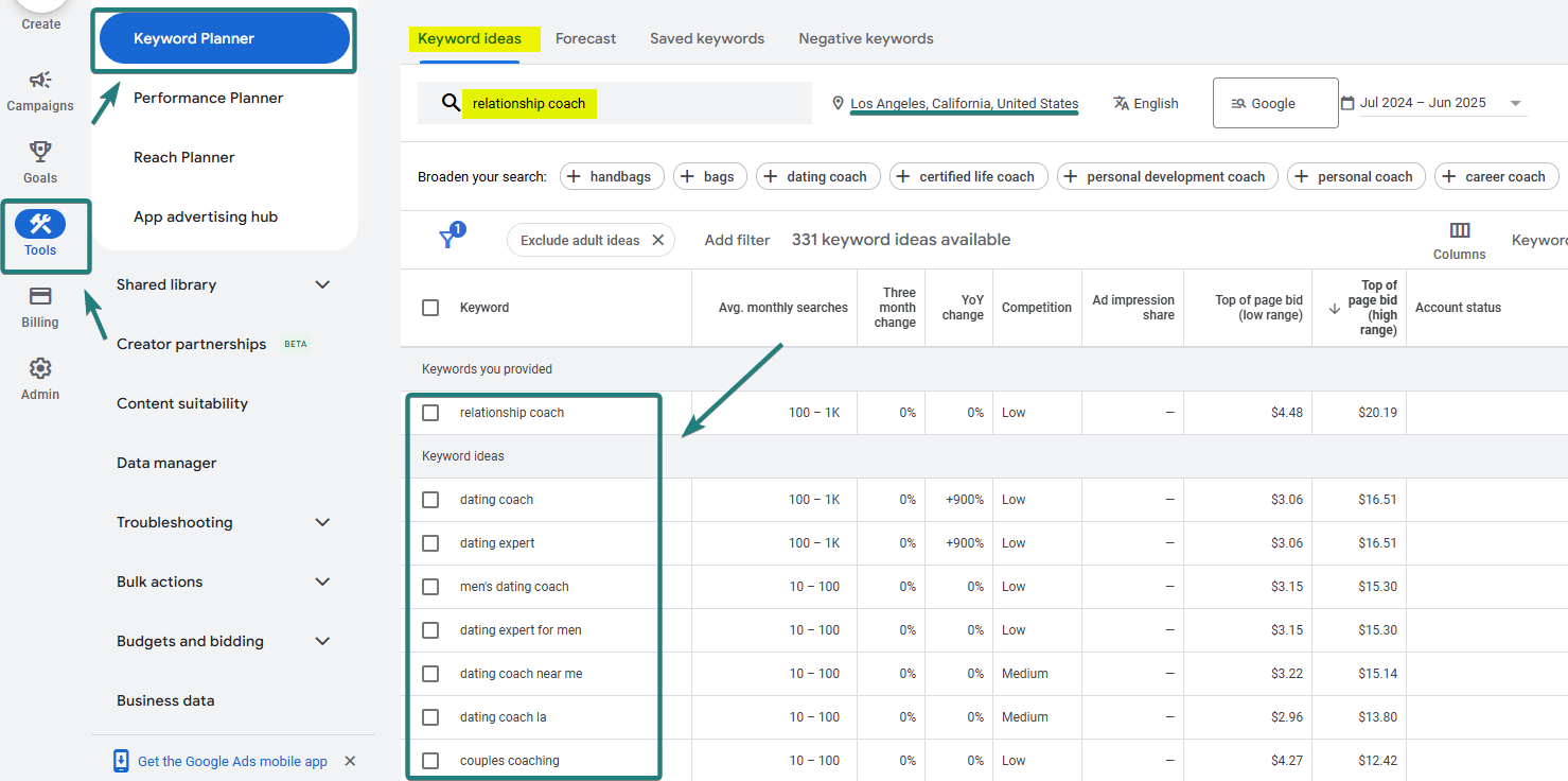Keyword Planner