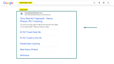 Sample Google Ads Search Result