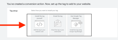 tag setup