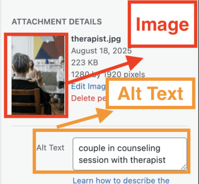 couple in counseling with therapist alt text
