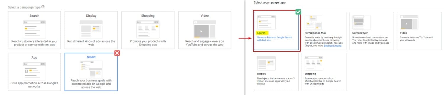 Smart Campaign VS Search Campaign