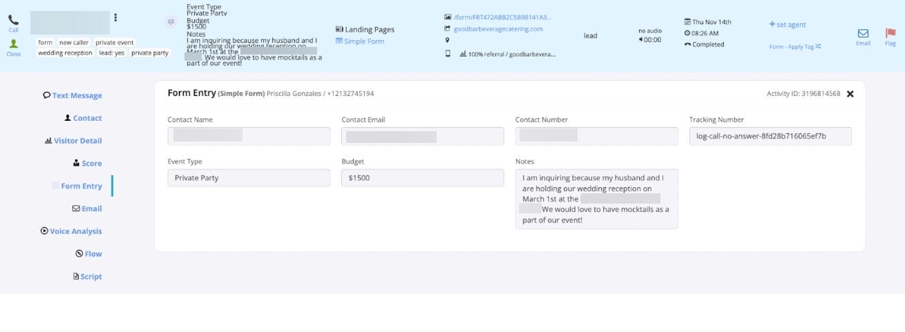 Form Submission Lead 3