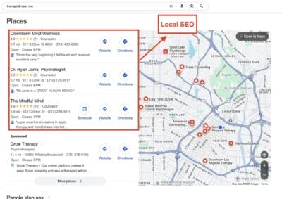 local seo for therapists