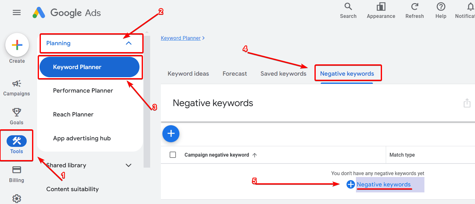 How to Add Negative Keywords to your Google Ads Campaign