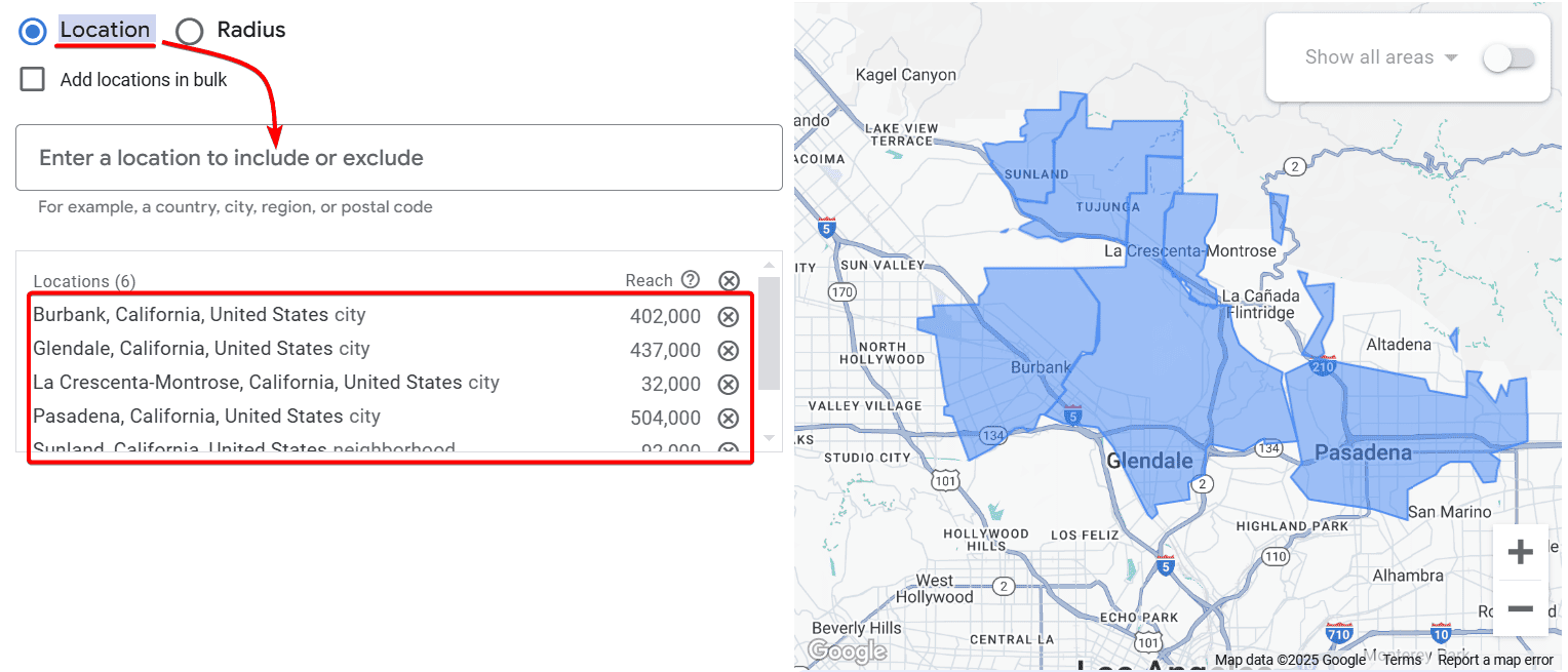 How to Add Target Locations for Google Ads for Masonry
