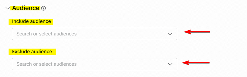 Setting for Audiences