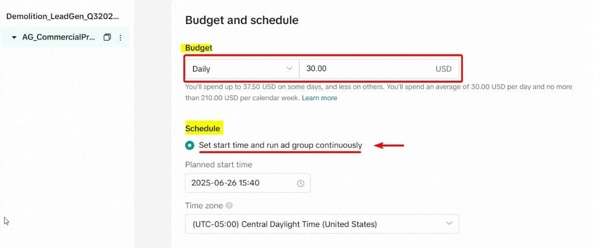 Budget and Schedule